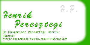 henrik peresztegi business card